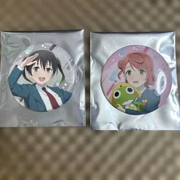 니지가사키 케로로 콜라보 캔뱃지 타카사키 유우 우에하라 아유무