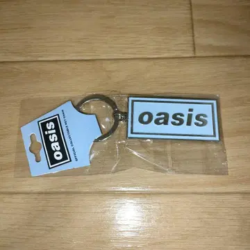 새상품 OASIS 오아시스 공식 LOGO 로고 키링 블루