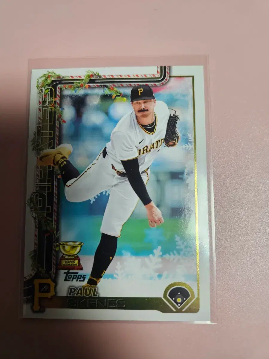 MLB)폴 스킨스 2025 Topps Holiday base 카드