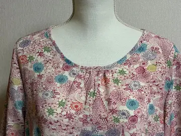 루즈핏 원피스 기모노 리메이크 코몬 화이트 베이스 홍형