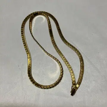 모네 스타일 빈티지 스퀘어 링크 목걸이 66cm