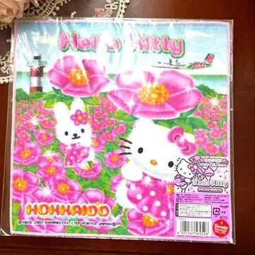 헬로키티 고토치 푸치타월 홋카이도 한정 플라워 버전