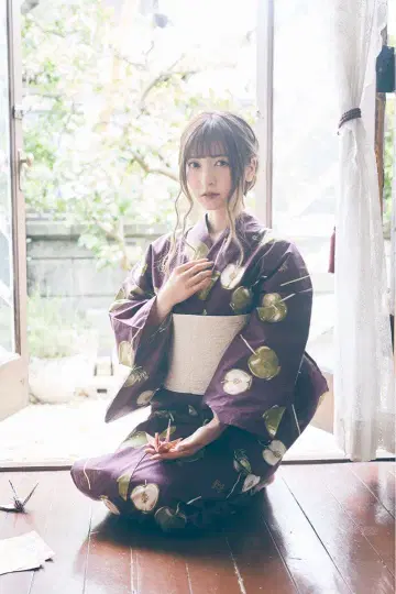 Maison de FLEUR Petite Robe 카논 링고아메 유카타