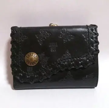안나수이 ANNA SUI 가마구치 3단 폴더형 지갑 안젤리나 블랙