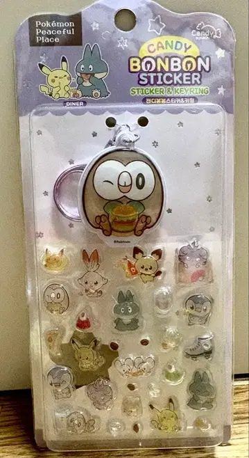 모자 꽁지 스티커 포켓몬 포케피스 씰&키링 모크로