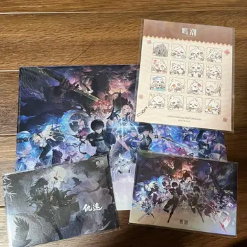 명조 구원 아키하바라 팝업 엽서 클리어 파일 씰