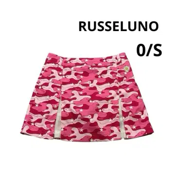 러셀 스커트 0/S 골프장 패턴 카모플라주 핑크 루차 슬릿