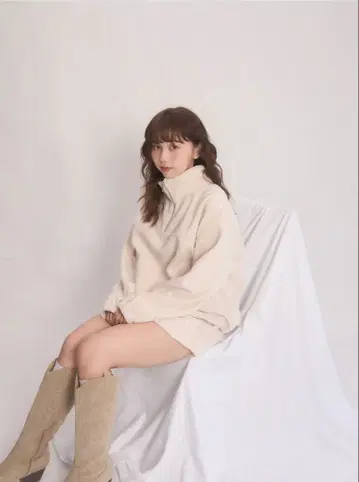 [ muguet ] embroidered boa 플리스 셋업