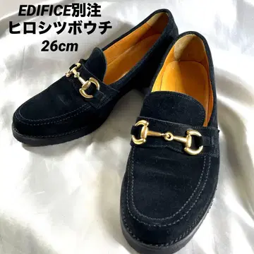 에디피스 별주 히로시 쓰보우치 홀스빗 스웨이드 로퍼 블랙