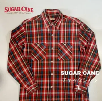 SUGAR CANE 슈가케인 체크 셔츠 L 일본제 코튼