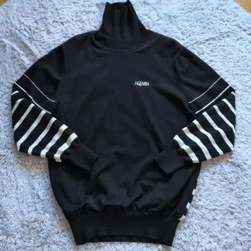 혼마 골프웨어 방풍 스트라이프 울 스웨터