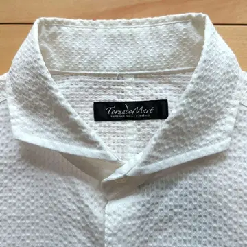 TORNADO MART 긴팔 셔츠 화이트 엠보싱