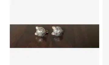 안나수이 귀걸이 고양이 실버 귀걸이