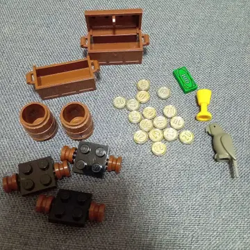 올드 레고 보물 상자 코인 앵무새 통