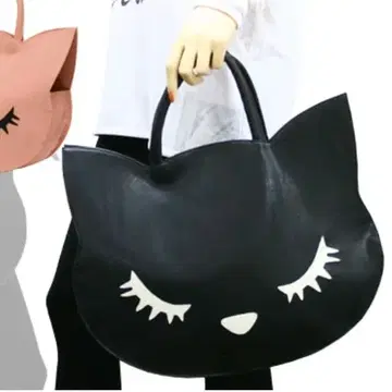 고양이 토트백 고양이 백 키즈 토트 고양이 얼굴 캐릭터 백