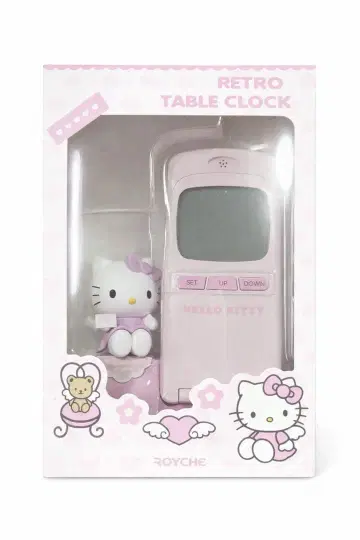 키티 폴더폰 모양 탁상시계 한국