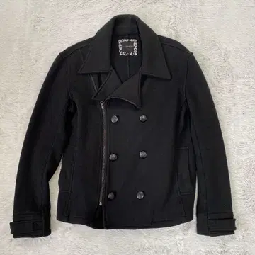 Y2K archive zip up pea coat 나폴레옹 시크 스타일