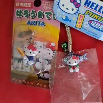 키티 지역 한정판 스트랩 지퍼 마스코트 후쿠이 메히카리 아키타 키리탄포
