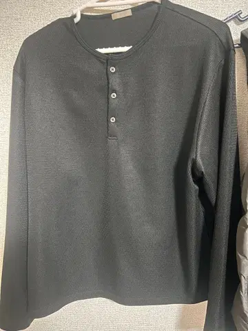 WYM 리파인드 와플 헨리넥 L/S 티 L