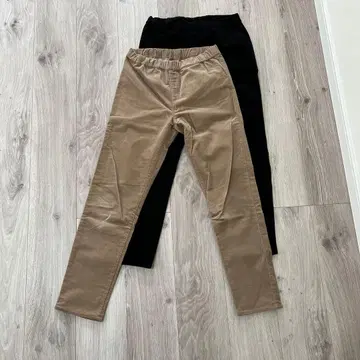 프레임워크 팬츠 허리밴딩 베이지와 블랙 2개 세트