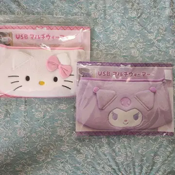 새상품 산리오 키티 & 쿠로미 USB 멀티 워머 복대 2개