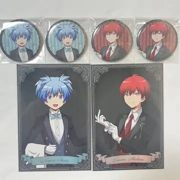 암살교실 시오타 나기사 아카바네 카르마 캔뱃지 엽서