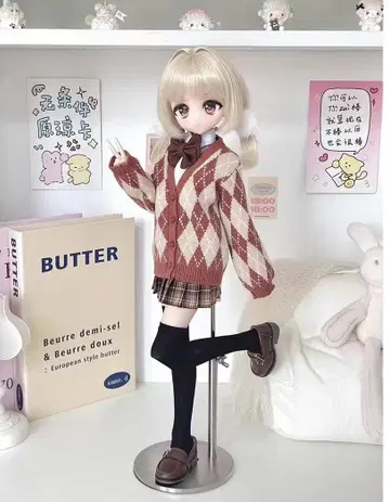 SEN AF11509 [ SALA ] 1/4 가디건 ( 브라운*베이지 )