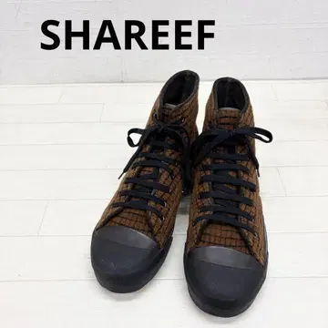 275 SHAREEF 샤리프 하이컷 스니커즈 남성용 체크 무늬