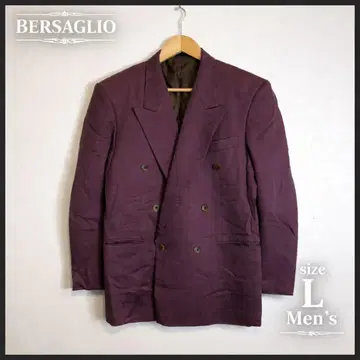 BERSAGLIO 이태리제 더블 테일러드 자켓 퍼플