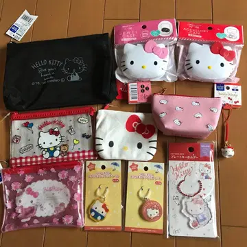 Hello Kitty 키티 묶음 판매 파우치, 케이스, 참, 키링
