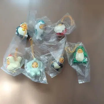 옷 갈아입히기 마스코트 스트랩 가챠가챠 7개 디즈니 곰돌이 푸