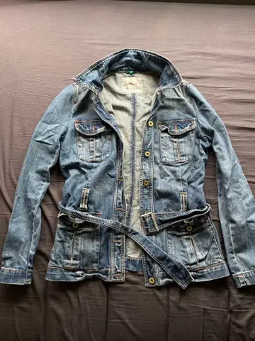 베네통 데미지 진 자켓
