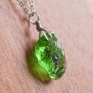 와이어 감기 안다라 크리스탈 (마린 그린) 체인 포함