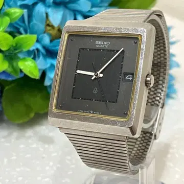 [레어] SEIKO 샤리오 쿼츠 손목시계 블랙 스퀘어 7832