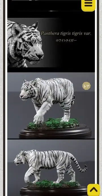 화이트 타이거 피규어 생물대도감 미개봉 캡슐판