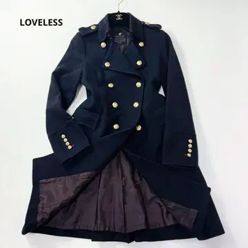 러브리스 나폴레옹 코트 Milior 소재 골드 버튼 에폴렛 더블