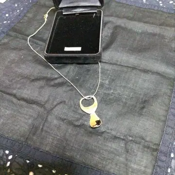 풀 탭 목걸이 실버 펜던트