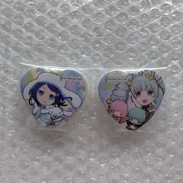 프리티리즈 쥬네&린네 산리오 캔뱃지 세트