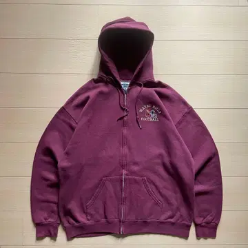 90s LEE 지퍼 후드티 멕시코제 미식축구 NFL 레드 두꺼운 원단