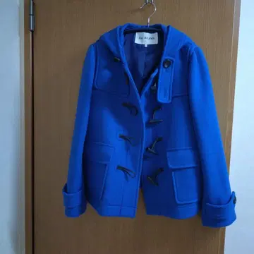 Ray BEAMS 후드 부착 더플 코트 파랑 새상품급