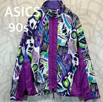 아식스 ASICS 90s 나일론 자켓 멀티 컬러 레어 디자인