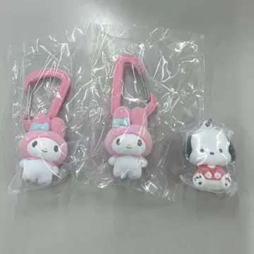 산리오 컬러풀 카라비너 마스코트 참 후와와 플로키 가챠가챠