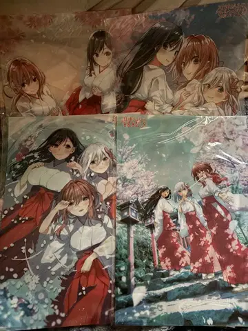 아마가미네 가문의 인연 맺기 클리어 포스터 4종 컴프