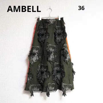 0630 AMBELL 앙벨 플라워 모티브 자카드 스커트 36