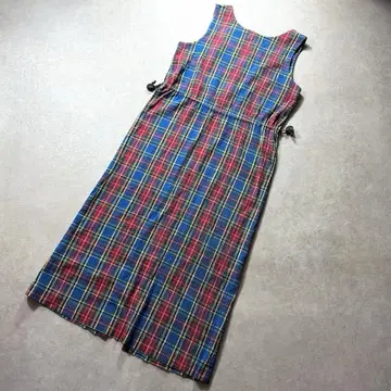 요크랜드 YORKLAND 체크 원피스 슬리브리스