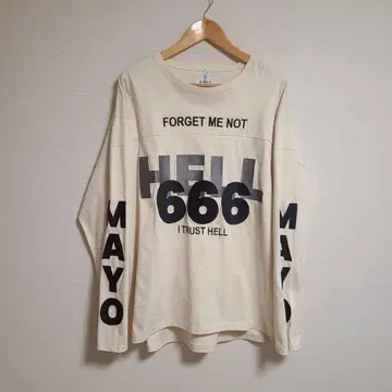 메이 헬앤드헤븐 자수 풋볼 롱 슬리브 T셔츠