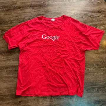 Google 빨간색 T셔츠 100% 오가닉 코튼