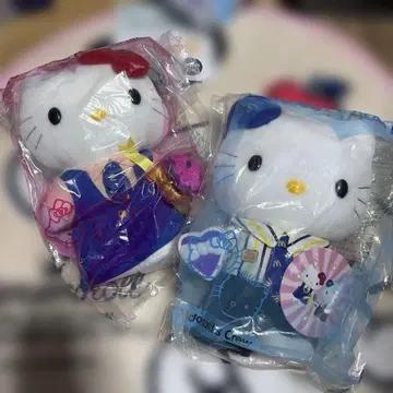 레어 헬로키티 맥도날드 봉제 인형 2체 세트
