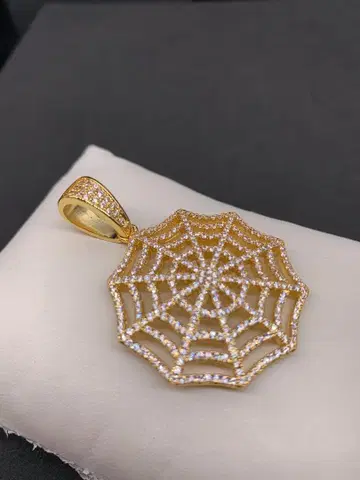 거미줄 골드 거미줄 스파이더 넷 블링블링 목걸이