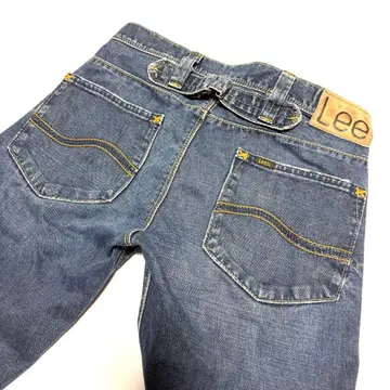 w29 83cm Lee 청바지 부츠컷 신치 벨트 데님 벨보텀